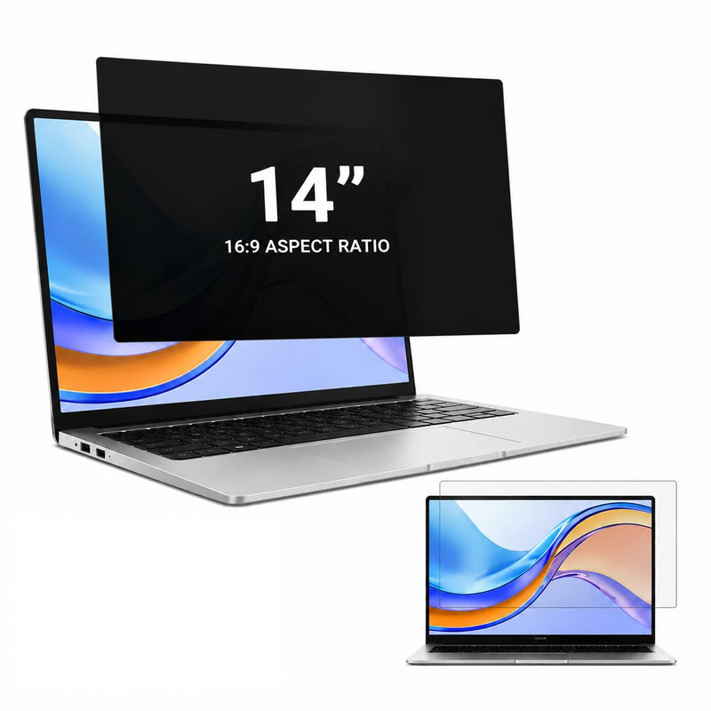 14 Inch Laptop Privacy Screen 16:9 Aspect Removable Anti Glare Blue Light Filter Protector