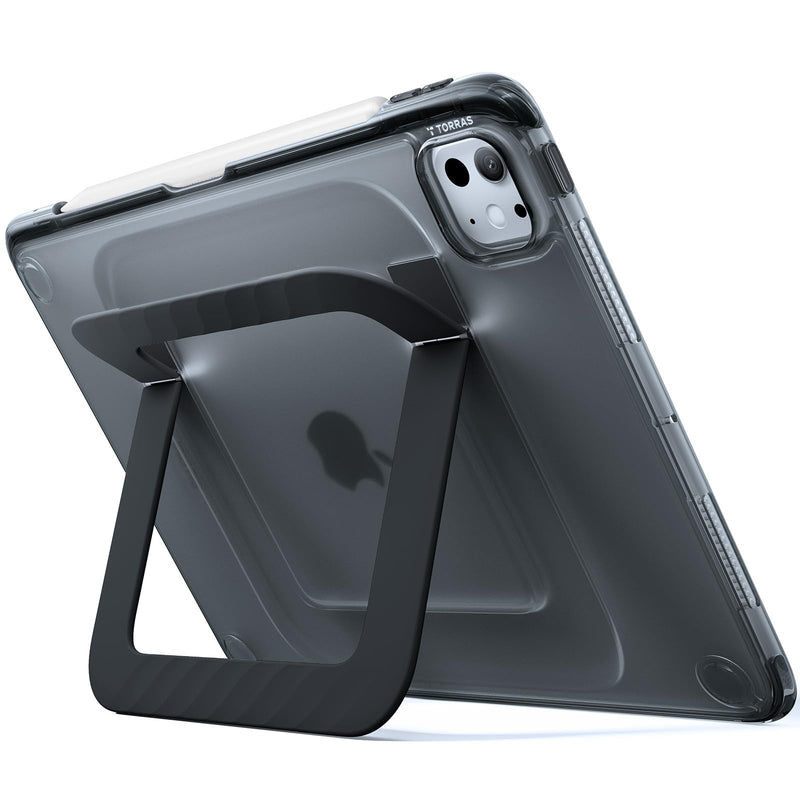 TORRAS Ostand K3 Neo for iPad Pro 13 Inch Case with Stand M4/M5, Black | Adjustable Viewing Angles, Stable Writing & Typing, Apple Pencil Holder with Charging, Slim Protective, Non-slip Kickstand Obsidian Black Pro 13” M5/M4 (2025/2024)