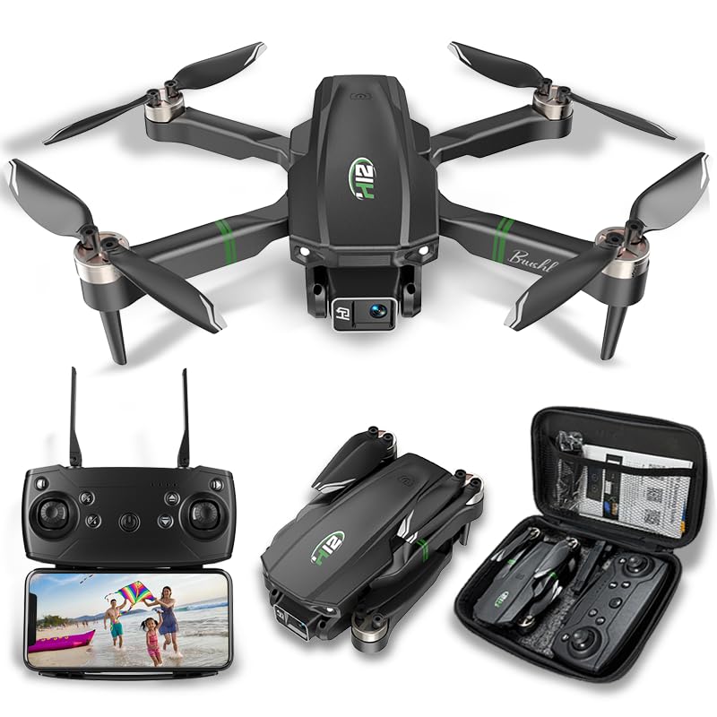 Drones with Camera for Adults 4K 1080P, Mini Drone with Camera, Altitude Hold, One Key Take Off/Landing, Headless Mode, 3D Flip, 3 Speed Mode, Foldable Remote Control Drone with 2 Batteries for Beginners Deep Black