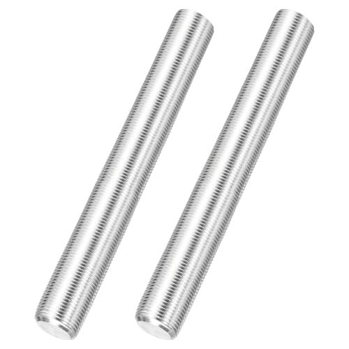 uxcell 2Pcs Fully Threaded Rod M22 x 1.5mm Pitch 100mm/4 Inch Threaded M22x1.5mmx100mm 2