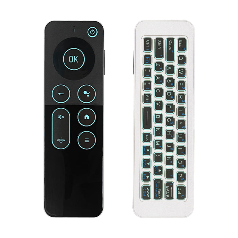 Air Mouse with Backlit Keyboard, Bluetooth & 2.4G | Rechargeable USB-C • 7-Color Backlit • 6-Axis Gyro • IR Learning • Android TV, PC & Smart TV Compatible