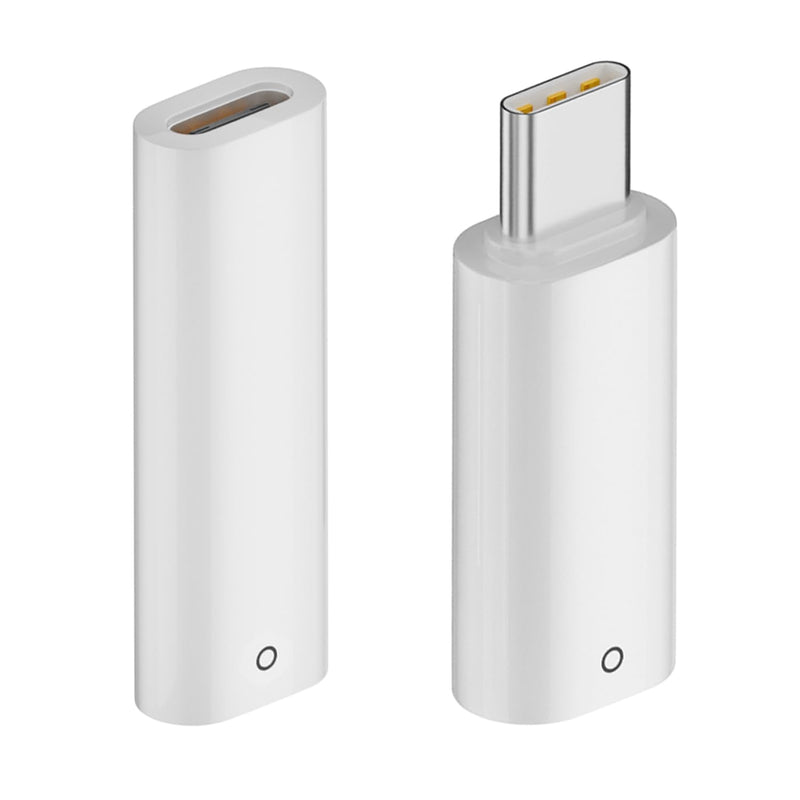 AreMe 2 Kinds of USB-C to Pencil (1st Generation) Adapter, White | Type C to Pencil Adapter for Apple iPad 10th/11th A16 2025 Gen, Type C Pencil Charging Dongle Connector