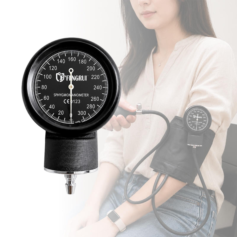 Replacement Aneroid Sphygmomanometer Gauge, Manual Pressure Devices, 1 Pcs (Black-B) Black-b