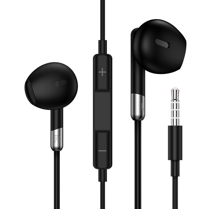 3.5mm Wired Headphones for Moto G Stylus 5G/G Power/G Play 2024 2025 2026 | G 5G 2026,G84,G17,G56, Computer Laptop Headphones 3.5mm Wired Earbuds Earphones for 3.5 MM Jack Ear Buds for Computer Laptop Black