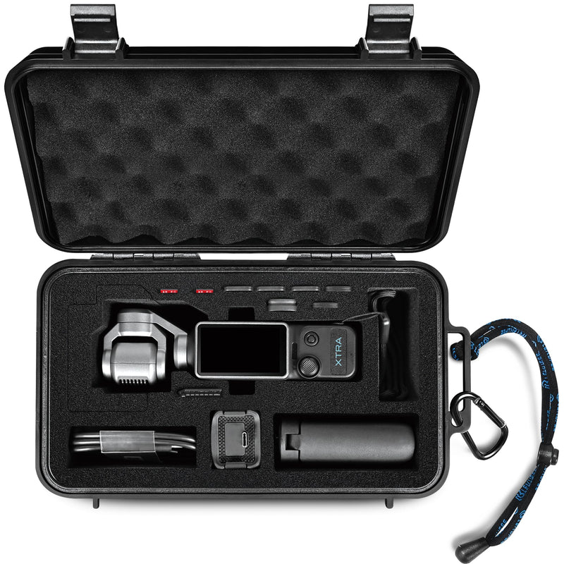 Lekufee Portable Waterproof Hard Case for Xtra Muse Digital Video Camera and Accessories, Shockproof Protective Carrying Storage Case, Black (Case Only)