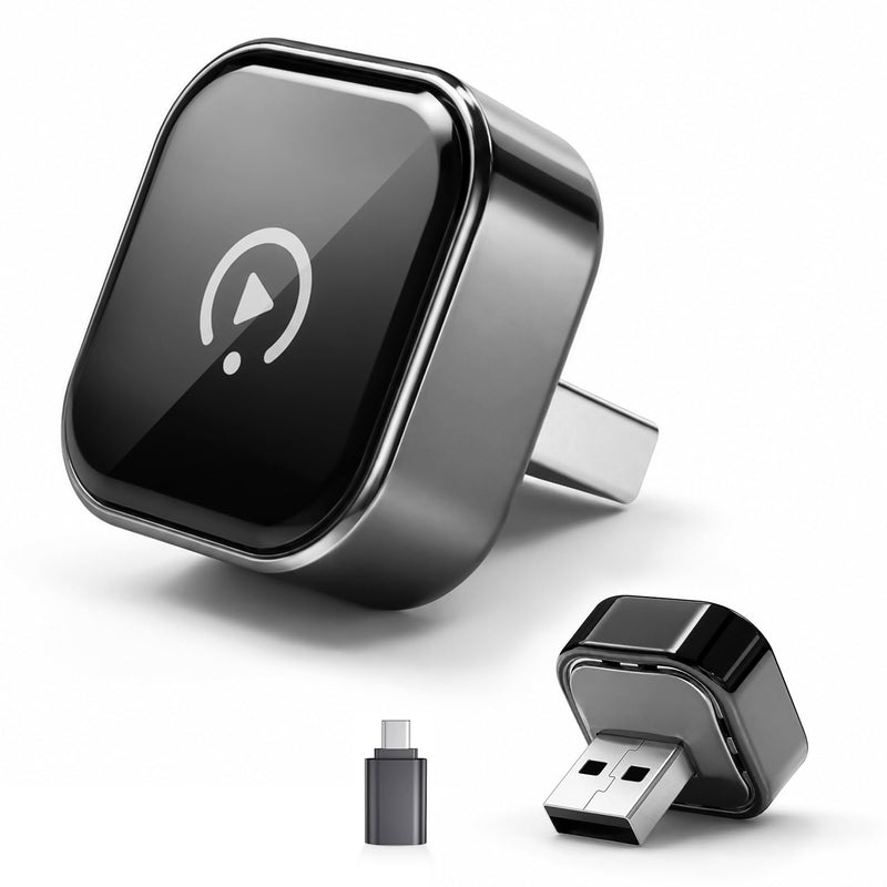 Wireless CarPlay Adapter for iPhone,Auto Connect Phone to Car,No Delay | 2026 upgraded,plug and play,OTA updates,compact size,wired to wireless,USB C,works with Apple CarPlay and Android Auto