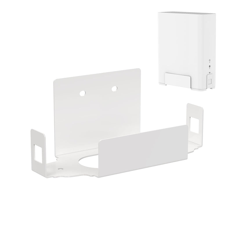 Wall Mount Bracket for Google GFiber Wi-Fi 6E Router (GR6EXX0C) – Metal Wall Mount Holder for GFiber Wi-Fi 6E Router, Easy to Install with All Mounting Hardware Included (White Holder Only)
