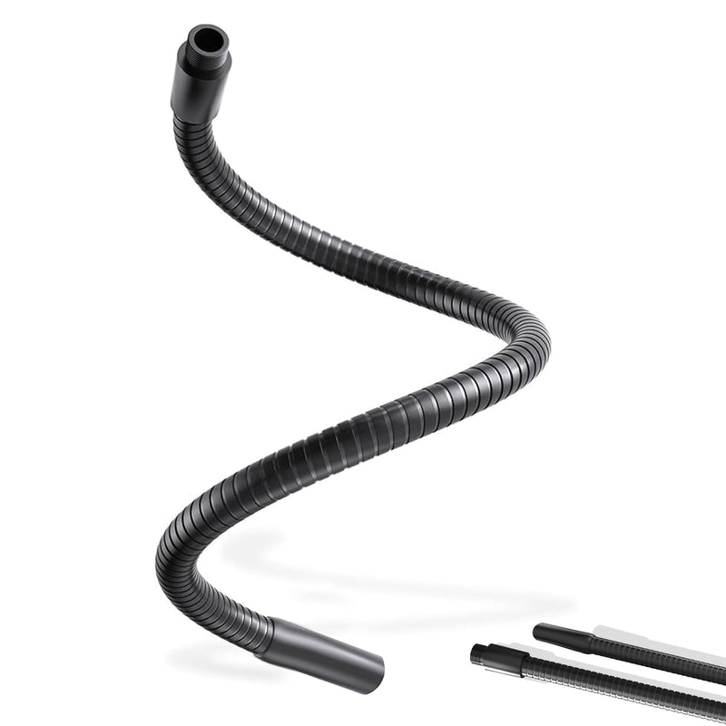 19" Gooseneck Arm, 3/8" Female to Male Metal Thread, 360° Microphone Flexible Arm, Gooseneck Tube Extension Holder, for Phone, Microphone Holder, Black