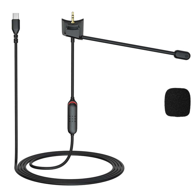 QC35 Boom Microphone for Bose QuietComfort 35 & QC35 II Headphones | QC35 Microphone Cable with Mute Switch for iPhone 15/16/17, MacBook Air/Pro, iPad Pro/Air/Mini, 4ft