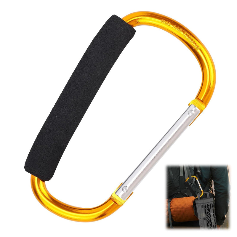 Carabiner Hook, Compatible with Turtlebox Ranger, Original and Grande Speaker, Lightweight Aluminum Material Clip Ultra-Strong Outdoor Speaker Attachment for Camping Travel Hiking Not for Climbing Golden