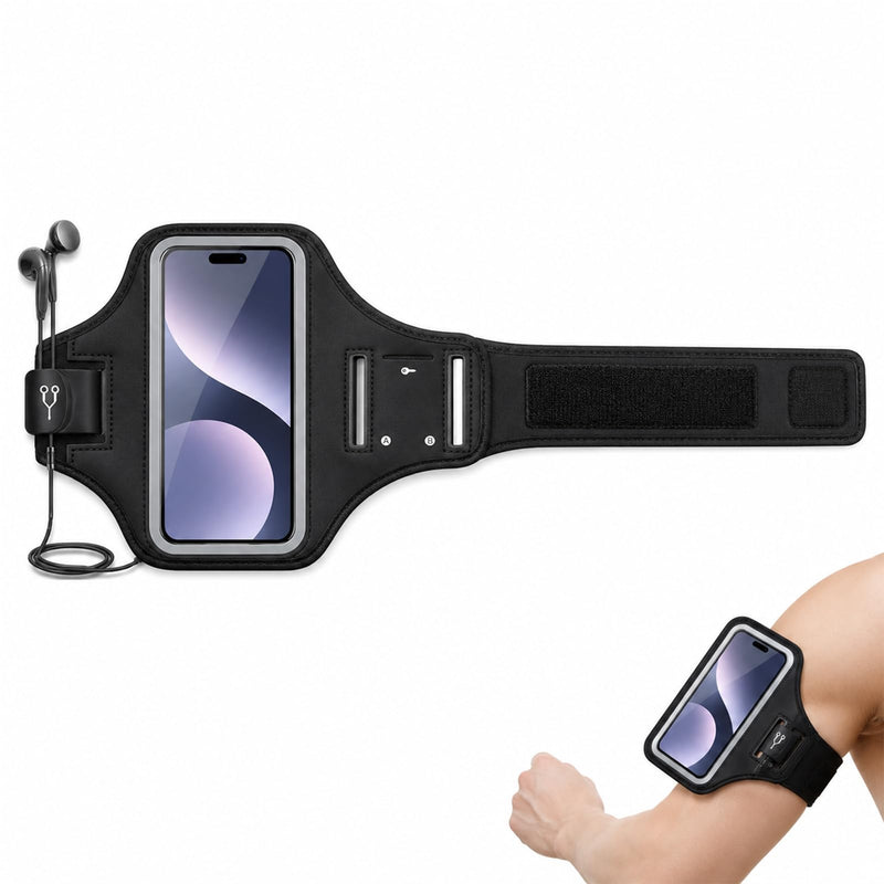 Phone Holder for Running,Arm Band for Phone for Running,Armband Phone Holder for Smartphones, with Card Slot & Key Pockets,Fit Up to 6.9 Inches Phone