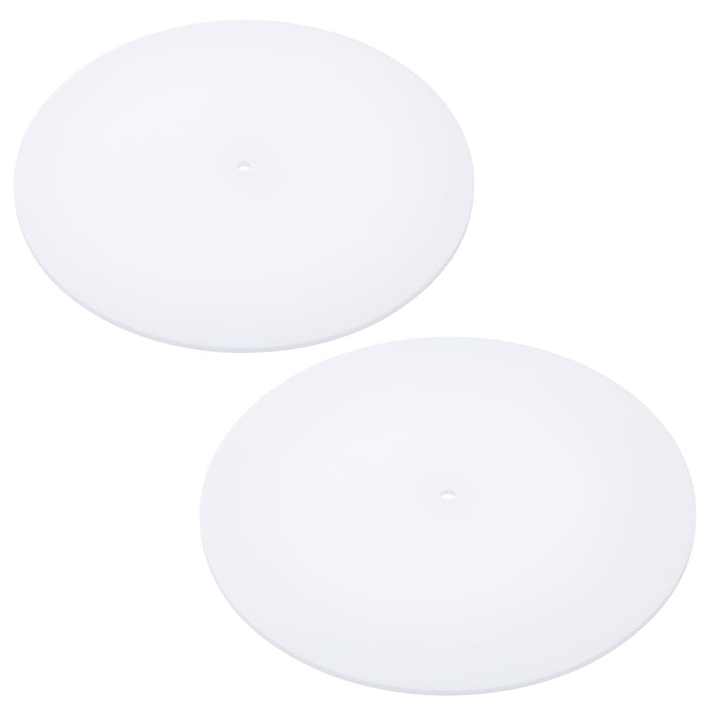 2 Pcs 10.5'' Diameter Round Lamp Shade Diffuser | with 3/8" Center Hole, White Acrylic Disc Lamp Diffuser for Drum Style Lampshades Pendants Softening Light 10.5 Inch