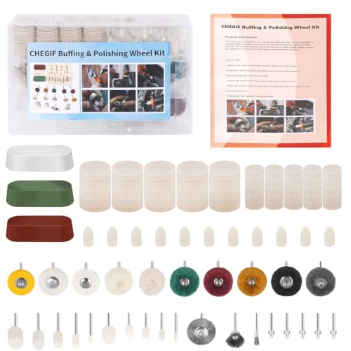 82PCS Buffing & Polishing Kit, 1/8" Shank Rotary Tool Accessories 82