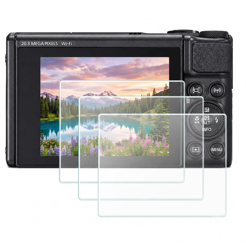 [3-Pack] Screen Protector for Canon PowerShot SX740 HS SX730 HS Camera | Canon SX740/PowerShot SX740 HS Screen Protector With 9H Tempered Glass, HD Clarity, 2.5D Edges, And 3-pack Value Set
