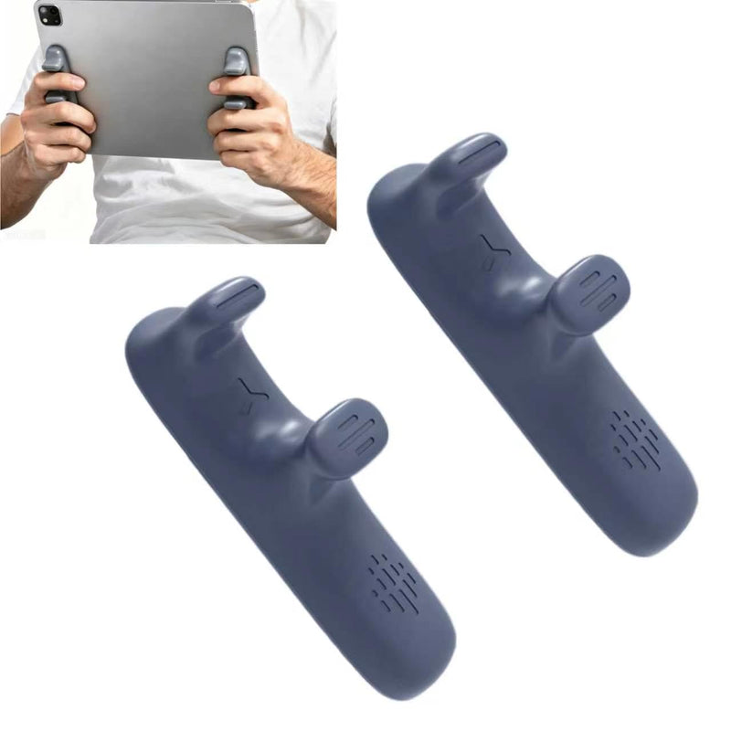 1 Pair Gaming Grip Handle for iPad and Android Tablets, Anti-Slip Silicone Hand Holder with Six-Finger Multi-Trigger Control, Washable Reusable Tablet Game Controller for Mobile Gaming