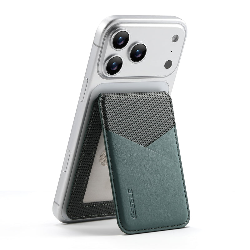 for MagSafe Wallet with Stand, Magnetic Phone Card Holder, RFID Blocking Dual-Material Slim Wallet, Foldable Kickstand iPhone Wallet for iPhone 12/13/14/15/16/17 Series, Galaxy (Dark green) Dark Green
