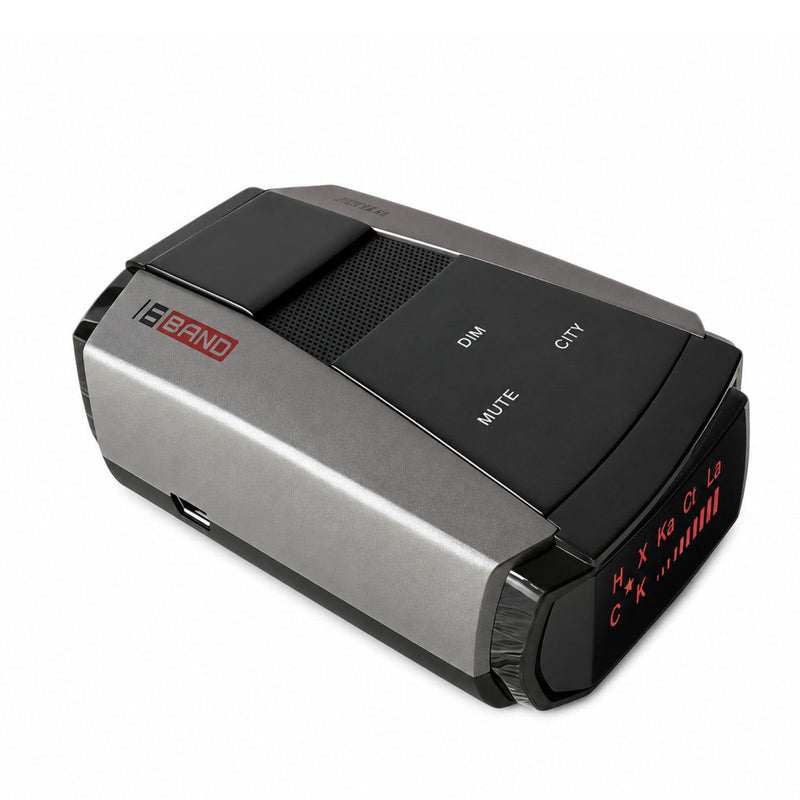 Radar Long Range Vehicle Signal Detector, 360° Full-Band Detection with X/K/Ka/Ku Signal Support, City & Highway Modes, DSP Noise Reduction, Voice Alerts, Memory Function for Safer Driving 2
