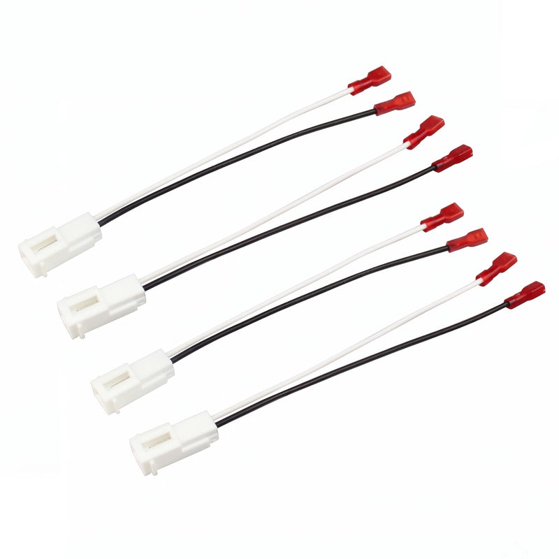 4PCS Car Dash Tweeter Wiring Harness Adapter, Front Speaker Connector Plug for Car Audio Replacement, White Plastic Design Compatible with 2006-2021 Ram 1500 and 2011-2017 Cherokee