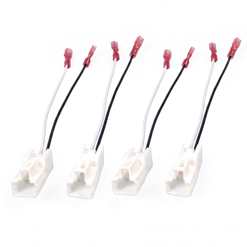 4PCS Car Speaker Wiring Harness Adapter, 72-7300 Audio Connector Plug for Speaker Replacement and Upgrade Compatible with Corolla Sorento Spectra Sedan Santa Fe
