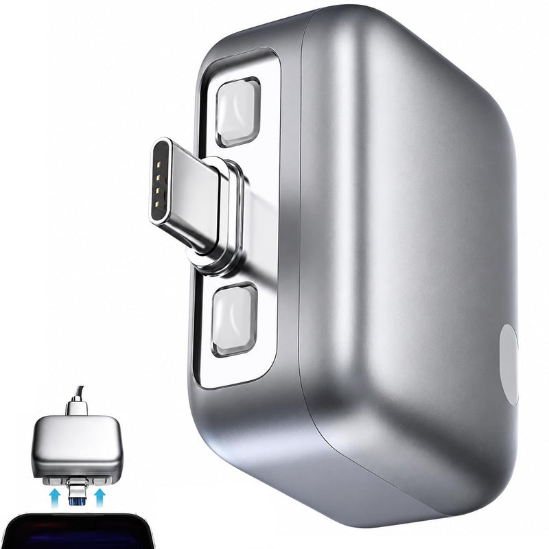 140W Smart Auto Stop Charging Adapter, Silver Disconnect Charger for Laptop, Phone & Tablet, Auto Shut Off USB-C Charger Adapter, Charger Stops Charging When Full, Travel Charging Accessory