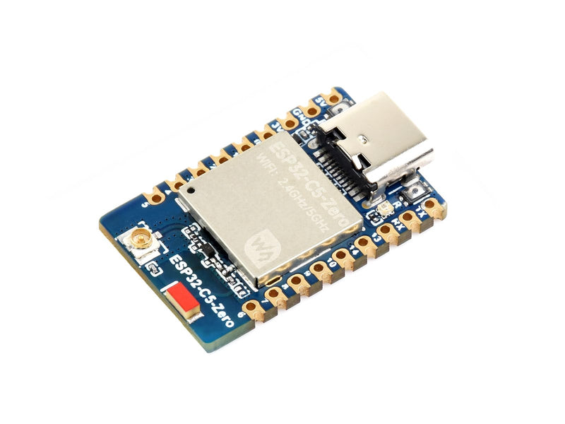 waveshare ESP32-C5 Mini 2.4GHz/5GHz Dual-Band Wi-Fi Development Board Based on ESP32-C5-HF4，Integrated Bluetooth 5 (LE),IEEE 802.15.4 (Zigbee 3.0 and Thread) Wireless Communications