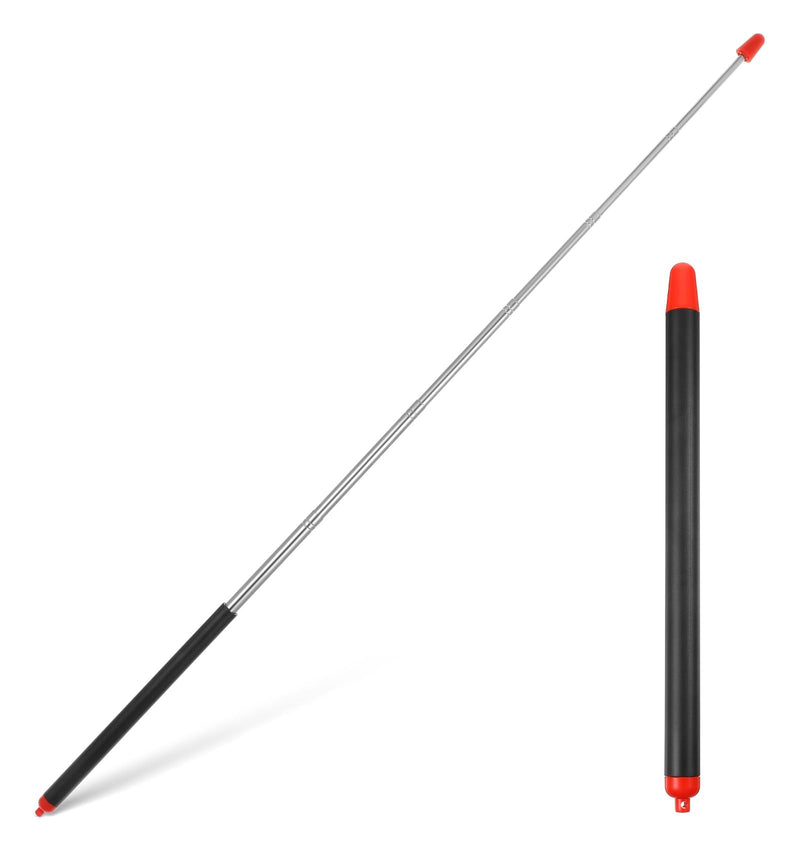 Pointer Stick, Retractable Telescoping Pointer (Black) | Stainless Steel, with Lanyard, Extendable, Upgraded Anti-Drop Design