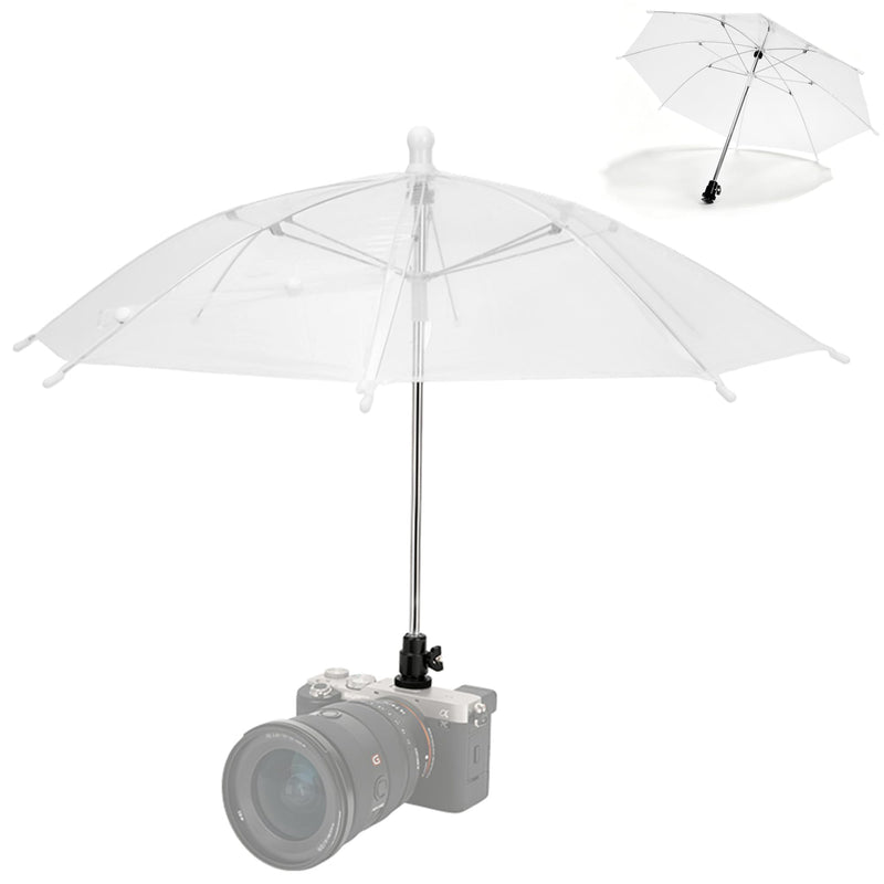 19.7" Camera Hot Shoe Umbrella Clear Camera Umbrella(NOT for Sunshade) | Transparent,Camera Umbrella Rain Cover for Nikon Canon Sony Fuji Mirrorless Cameras & Lenses Outdoor Shooting Photos Video 19.7" Camera Umbrella(CLEAR)