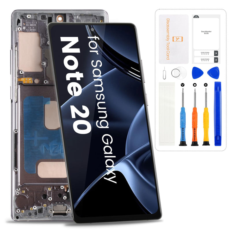 for Samsung Galaxy Note20 4G/5G Screen Replacement with Frame,Incell | for SM-N981W SM-N981U SM-N981F,LCD Display Digitizer Touch Assembly,Includes Tools