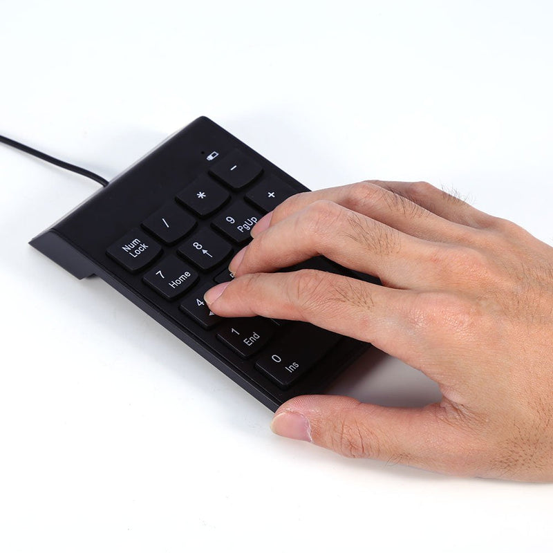 USB Numeric Keypad, 18 Keys Mini Number Pad Plug and Play, Spillproof Dust Proof, with Ergonomic Tilt for Laptop Desktop PC Notebook