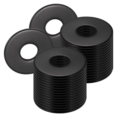 50Pcs Flat Large Fender Washers,304SS 5/16"x1"ODx0.08 Thick Black 5/16"x1"ODx0.08"Thick 50