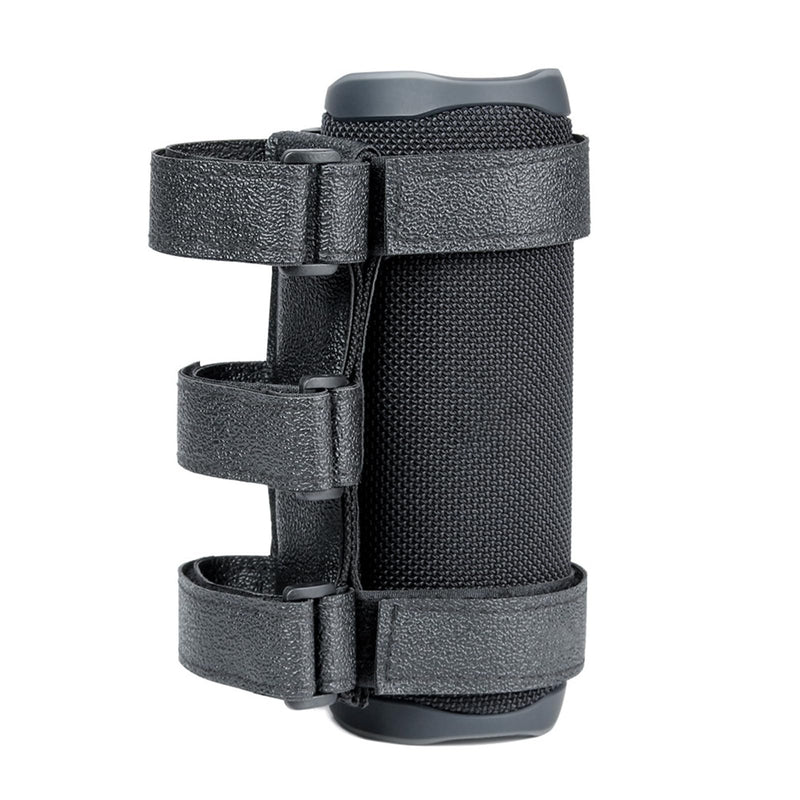 Adjustable Speaker Strap Holder, Portable Speaker Mount with Secure Adhesive Tape and Shock Absorption, for Bike Motorcycle ATV, Fits Diameter 6.5-8.8 Inch and