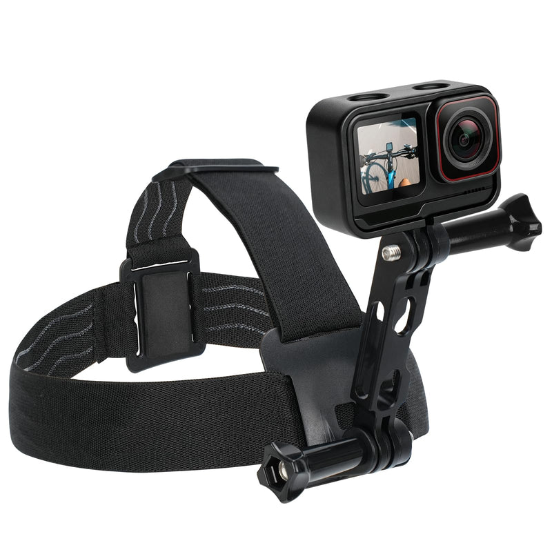 Head Strap Mount Quick Release GoPro DJI Insta360 Action Cam | Hands-free POV head strap quick release for GoPro DJI Osmo Insta360 action cam, breathable band for bike hike vlog run.