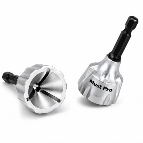 2X All Thread Repair Bit for Drill Bolt and Chamfering Deferer Threaded Rod Cutter Burr Remover Deburring External Chamfer Tool Also Tread Cleaner Works with 3–19 mm (2 Count) 2 Count