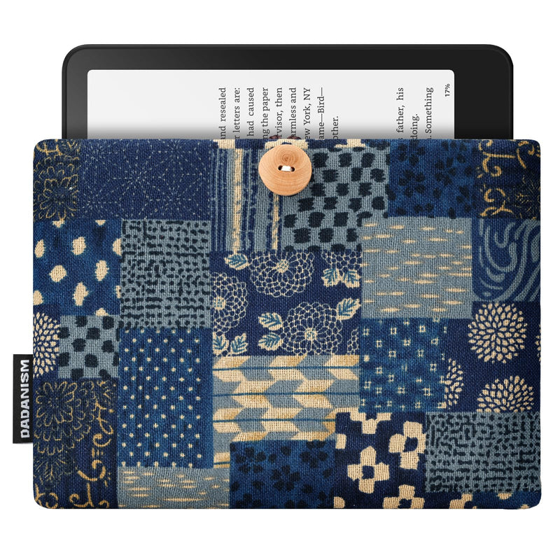 Dadanism 6‑7 Inch Padded Portable Sleeve Case for Kindle & E-Readers | Fits 7" Kindle Paperwhite & Kindle Colorsoft Signature Edition, 6" Kindle, 6" Kobo Clara BW, 7" Kobo Libra Colour, Blue Print