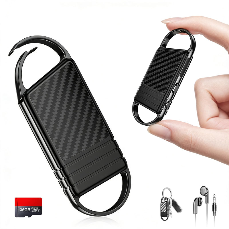 136GB(18800H) AI Noise Reduction Voice Activated Recorder - Pexqil Voice Recorder with OTG Transfer, Portable Auto Save Recording Device, Audio Recorder for Business Lectures Interviews 136.0 GB