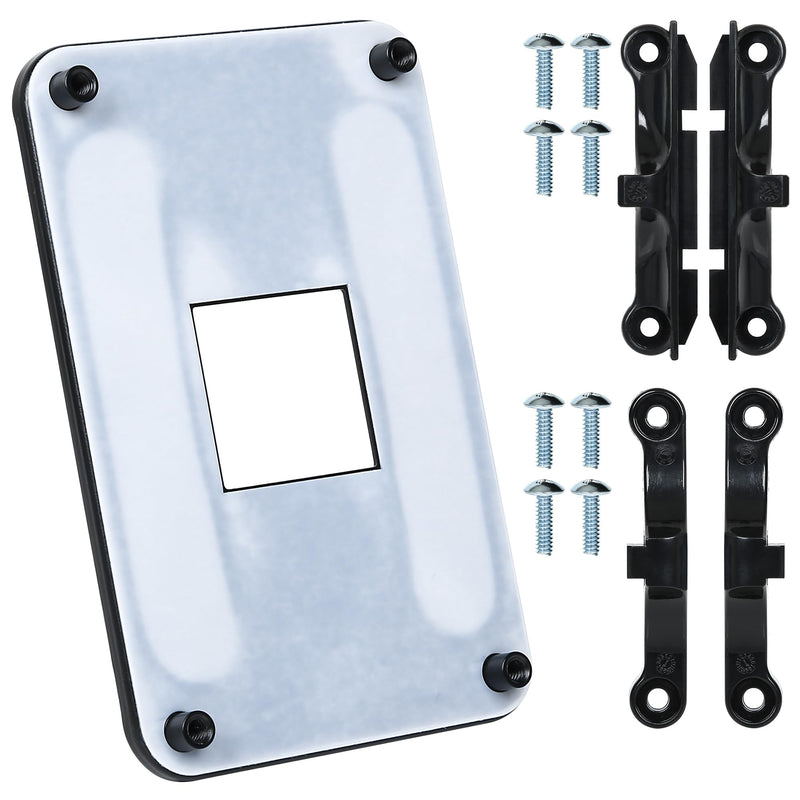 AM4 AM5 Backplate Mounting Bracket, Universal Heatsink Bracket AM5 AM4 CPU Cooler Mount kit with Metal Backplane, Standoffs and Screws for AMD Socket Motherboard (Black) Black