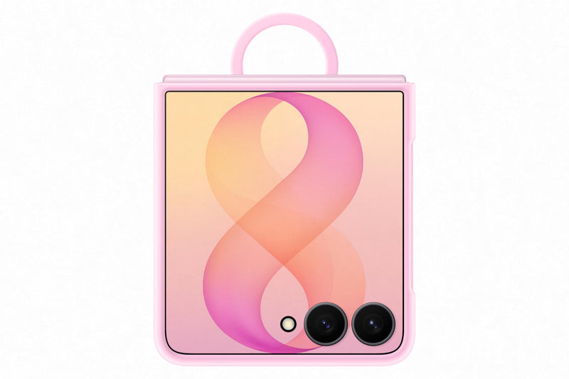 Samsung Galaxy Z Flip8 Silicone Ring Magnet Phone Case, Pink | Protective Smartphone Case, Easy to Carry, Soft, Comfortable Grip with Built-in Magnets, US Version Silicone Ring Magnet Case