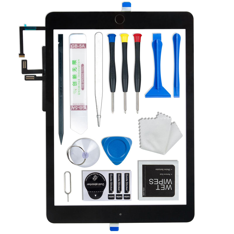 Screen Replacement for iPad 6 (6th Gen) A1893 A1954, Touch Glass Compatible with iPad 6th Generation 9.7 inch 2018 with Home Button and Tool Set