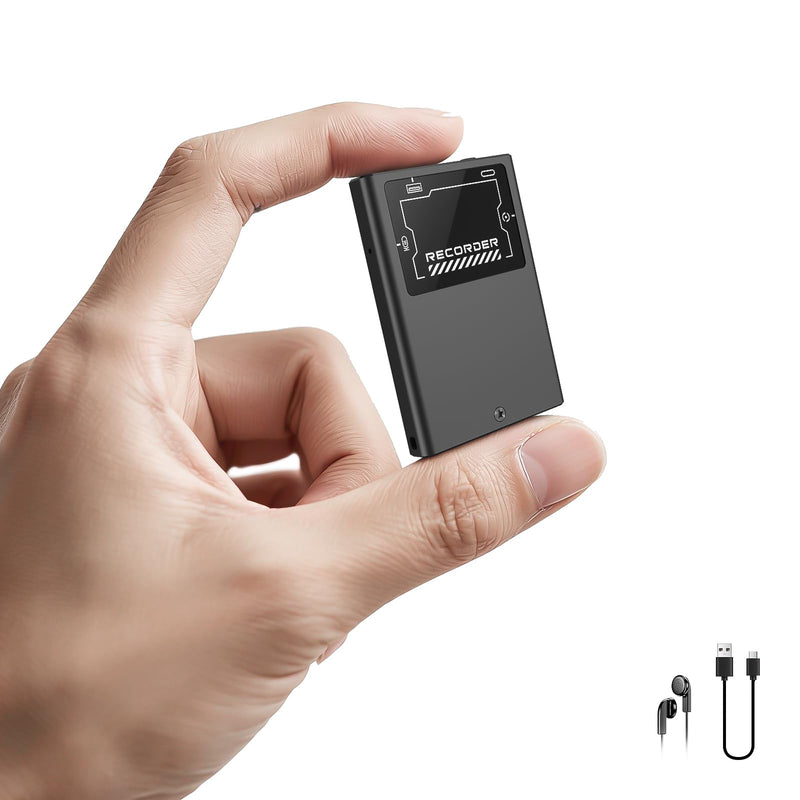 72GB Magnetic Voice Activated Recording Device - BUKUCCETA (9800 Hour) Digital Voice Recorder with AI Noise Reduction, Portable Audio Recorder for Lectures, Meetings, and Interviews 64 GB