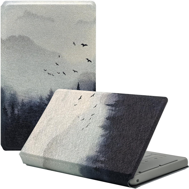 Magnetic Case Compatible with Xteink X4 4.3 Inch E-Book Reader, Ultra Thin Lightweight Leather Protective Cover with Magnetic Closure (Misty Forest) Misty Forest