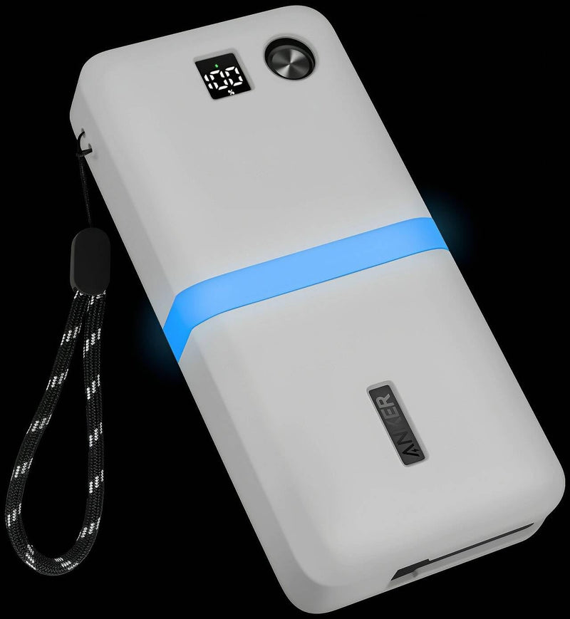 Geiomoo Silicone Cover for Anker Power Bank 20,000mAh Case 3-Port 87W, Soft Protective Scratch Flexible Resistant (Gray) Gray