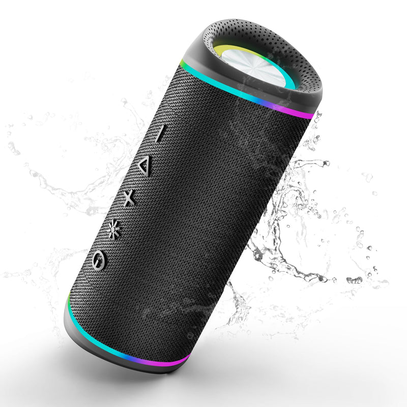 Bluetooth Speaker - HD Sound, IPX5 Waterproof, Up to 20H Playtime, TWS Pairing, BT 5.3, Portable Wireless Speaker for Home, Party, Beach & Outdoor, Black Black Cool