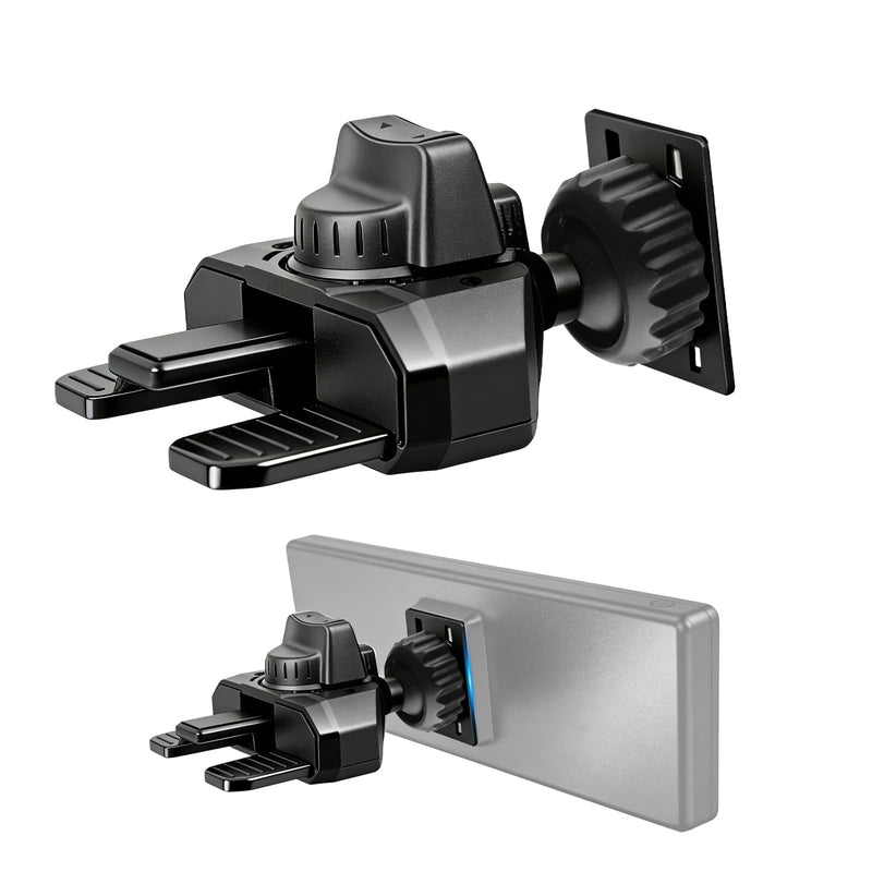 Adjustable CD Mount for Carplay Screen,360° Rotation CD Slot Mount for Carplay Screen with 17mm Ball Mounts Socket,Durable CDs Carplays Mounts Compatible with Car Monitors