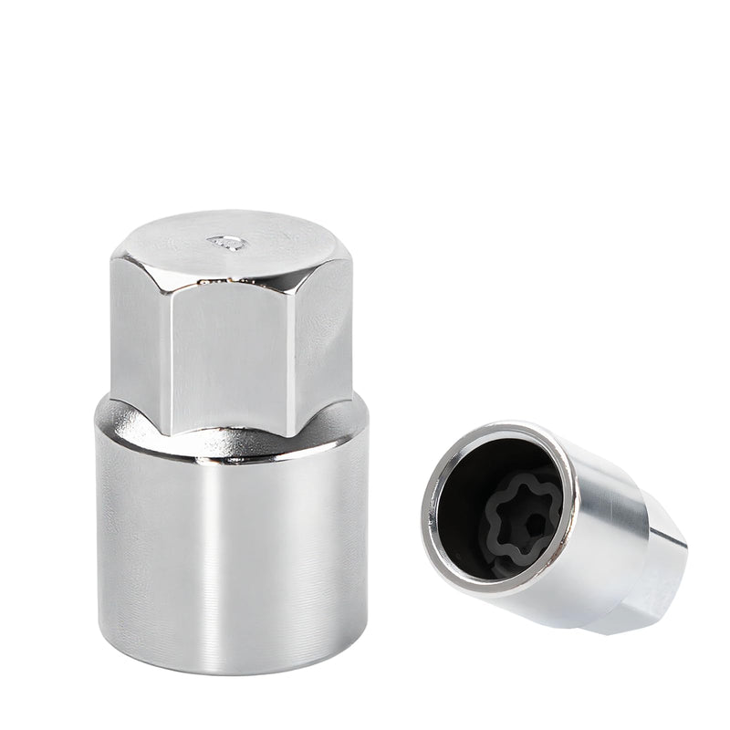 D-Wheel Lock Key, Locking Lug Nut Removal Tool Compatible with Lexus Toyota Tacoma Camry Corolla Wheel Lock Socket Remover, Anti-Theft Lug Nut Key (Silver)