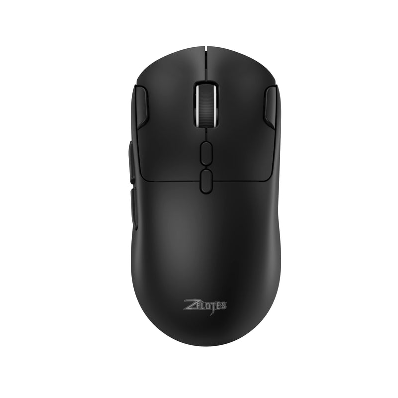zelotes Gaming Wireless Mouse, Bluetooth Rechargeable with 9 Programmable Buttons,Ultra-Light 60g, 24,000 DPI, BT/USB 2.4G / Type-C, Ergonomic Optical Mouse for Laptop, PC,Office and Gamers (Black) Black