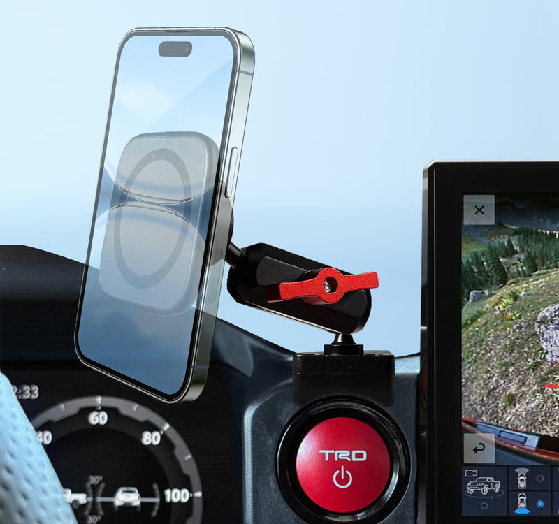 Aluminum Alloy 2026 2025 2024 Tacoma 4Runner Magnetic Phone Mount Holder | Cradle for 2026 2025 2024 Tacoma 4Runner|for Most Smartphones| Forward Extendable | Aluminum Alloy 14”-2024+ Tacoma