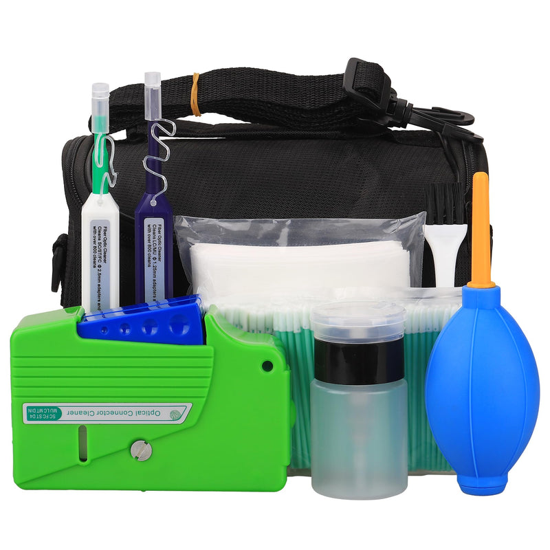 Fiber Optic Cleaning Kit Equipped with dust-Free Paper Cleaning Cotton swabs and Brushes Cleaning Box 1.25MM/2.5MM Cleaning Pens for SC/LC/FC Connections 1PCS Cleaning Small Set No.4