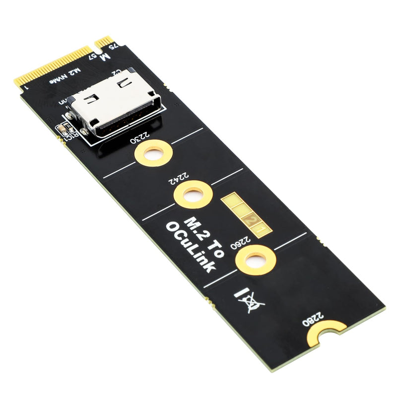 RGEEK M.2 NVME to OCuLink SFF-8612 Adapter, PCIe 4.0 x4 64Gbps | OCuLink SFF-8611 4i Host Adapter, for eGPU GPU External Graphics Cards and M.2 NGFF SSD 2280 2260 2242