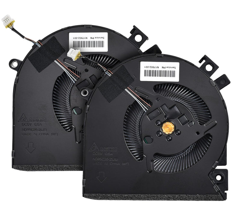 Replacement CPU w/GPU Cooling Fan for HP Victus 15-FA 15-FB 15-fa0031dx 15-fa0032dx 15-fa0033dx 15-fa1163dx 15-fb0157ax 15-fb0028nr 15-fb0122la Series Laptop P/N: N13304-001 N17902-001 DFS5K22B056737