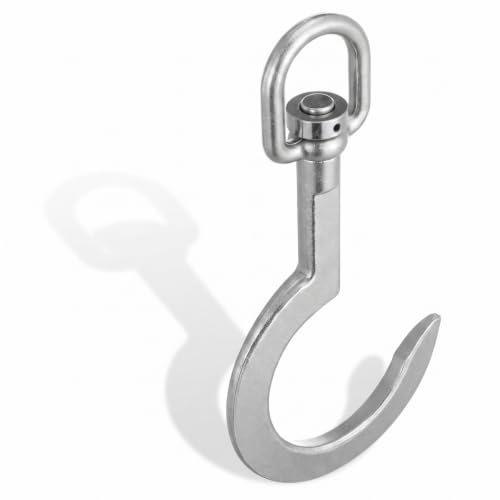 Duraaamo Swivel Anchor Hook for HVAC Roof Work 750 Lb, 6.5 Inch, Silver